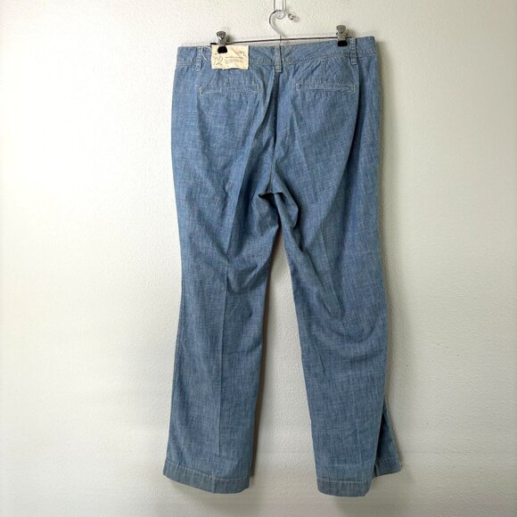 Ann Taylor Loft Modern Trouser Leg Pants Jeans Size 12 Blue Cotton NWT - Picture 3 of 10